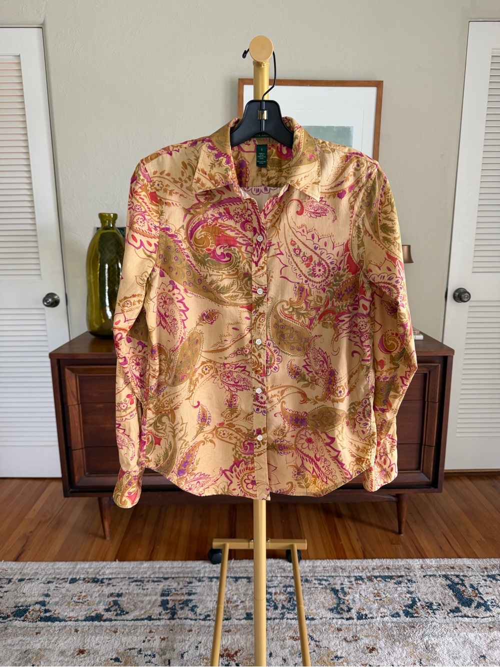 Lauren Ralph Lauren Paisley Button-Up Blouse – Size Small